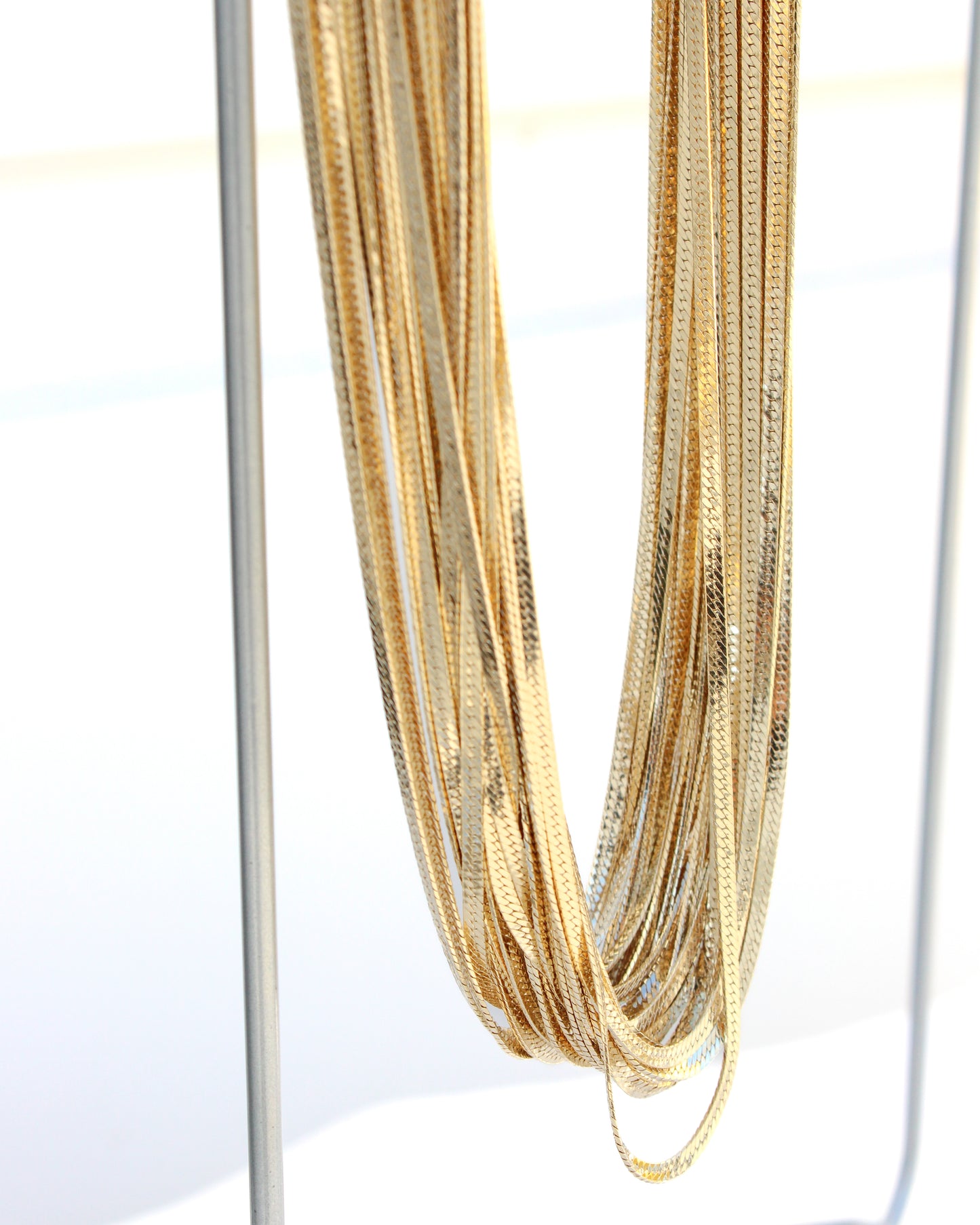 18" 2.4mm Flat Herringbone Necklace Chain, NC16