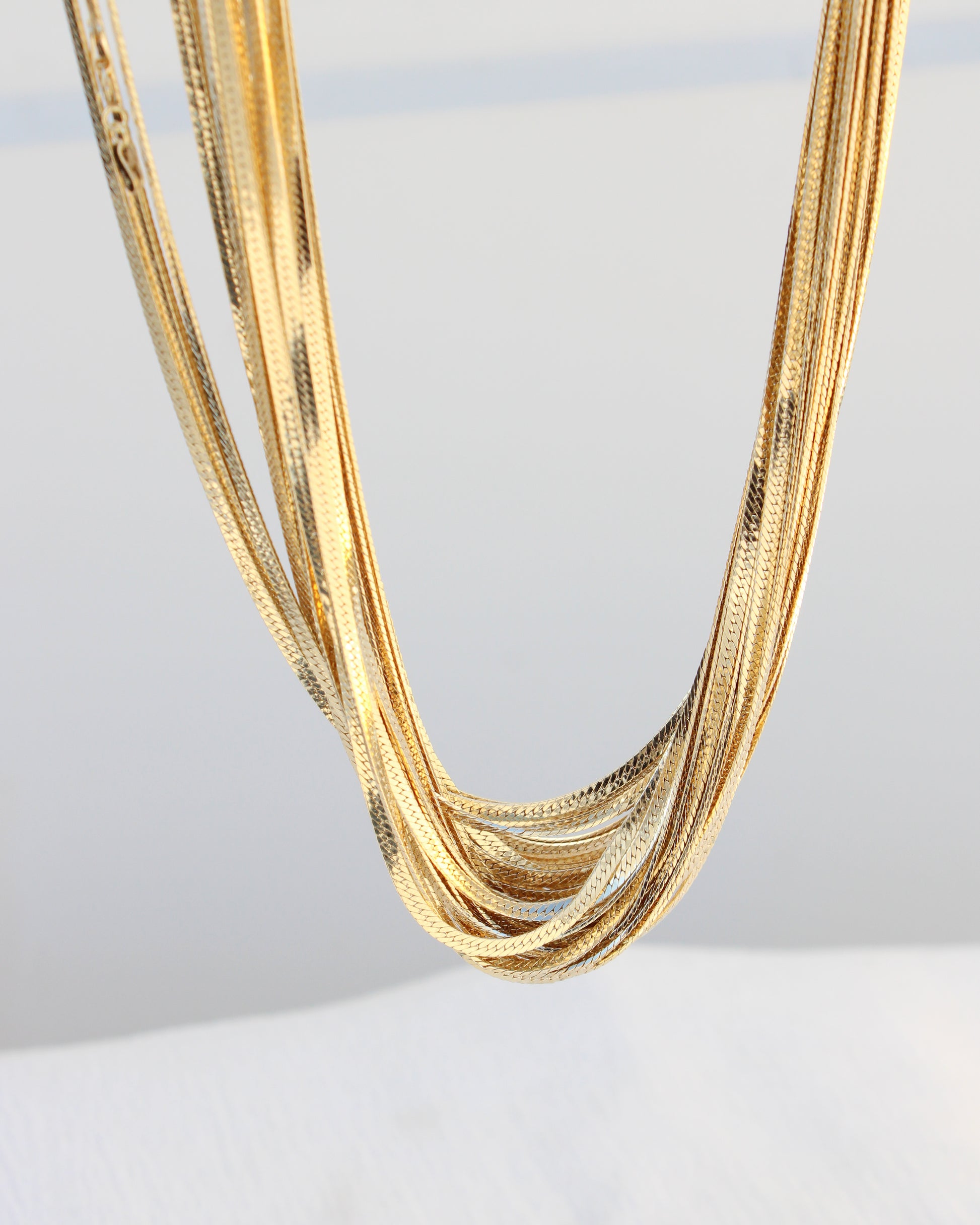 18" 2.4mm Flat Herringbone Necklace Chain, NC16