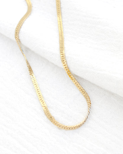 18" 2.4mm Flat Herringbone Necklace Chain, NC16