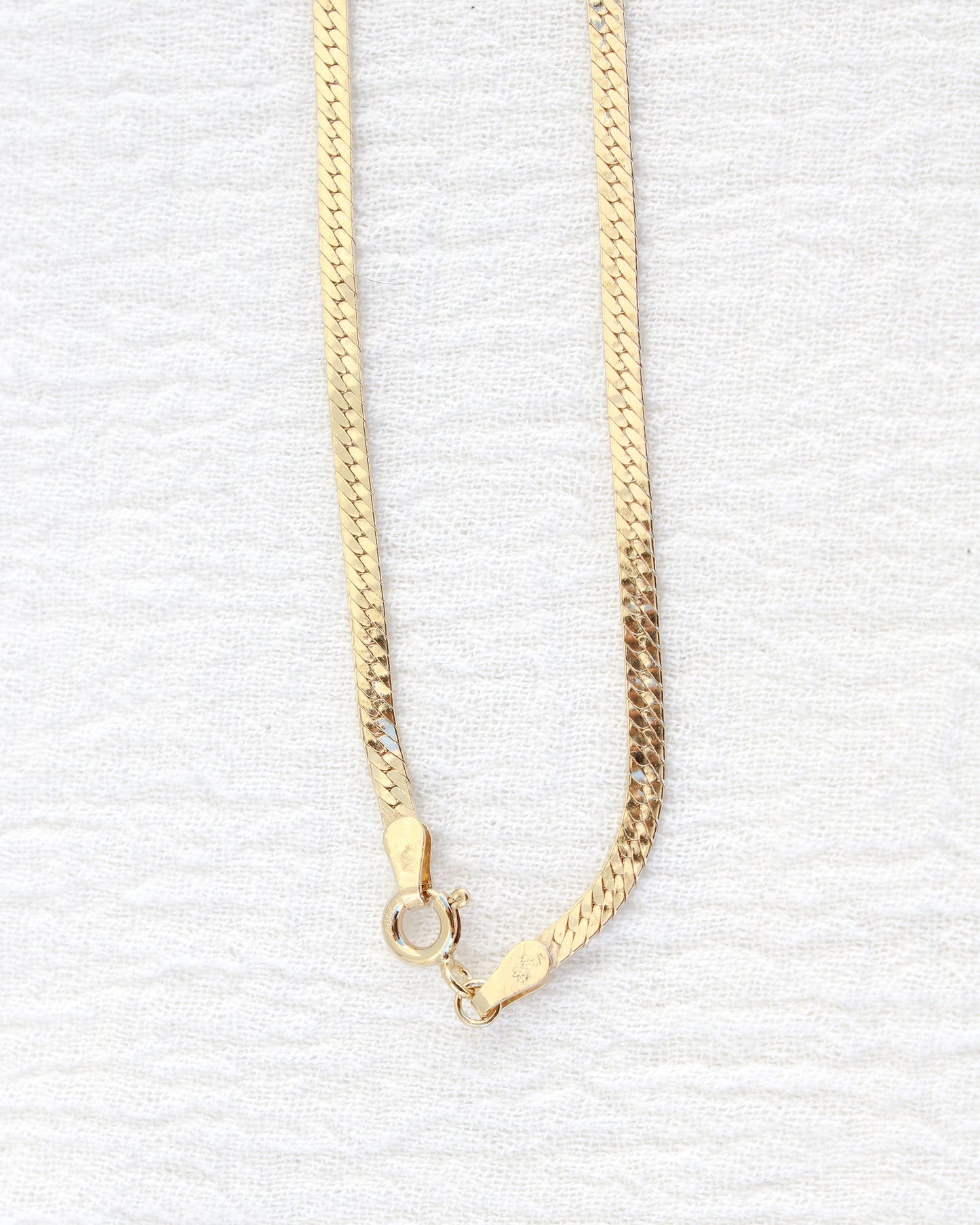 18" 2.4mm Flat Herringbone Necklace Chain, NC16