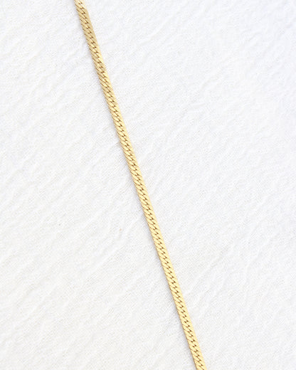 18" 2.4mm Flat Herringbone Necklace Chain, NC16