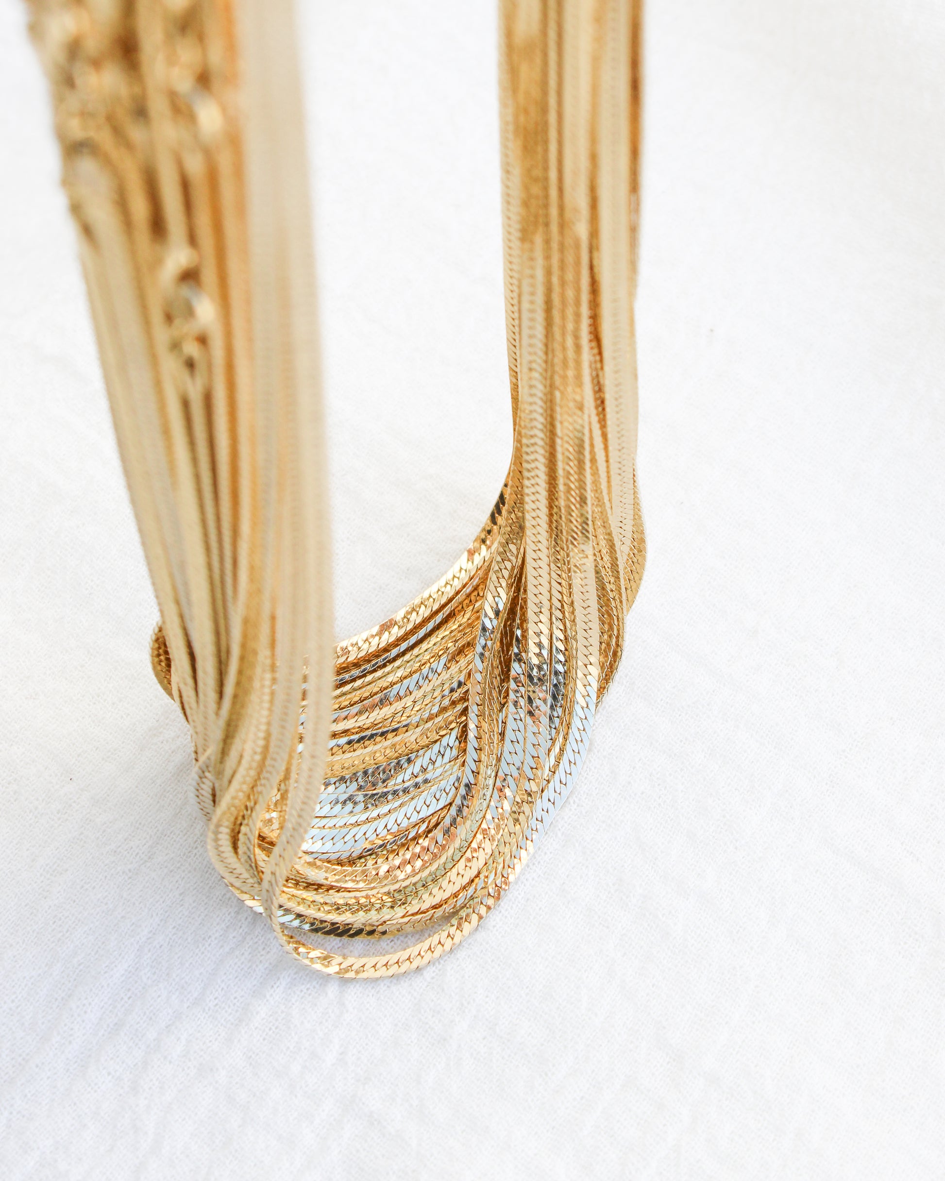 18" 2.4mm Flat Herringbone Necklace Chain, NC16