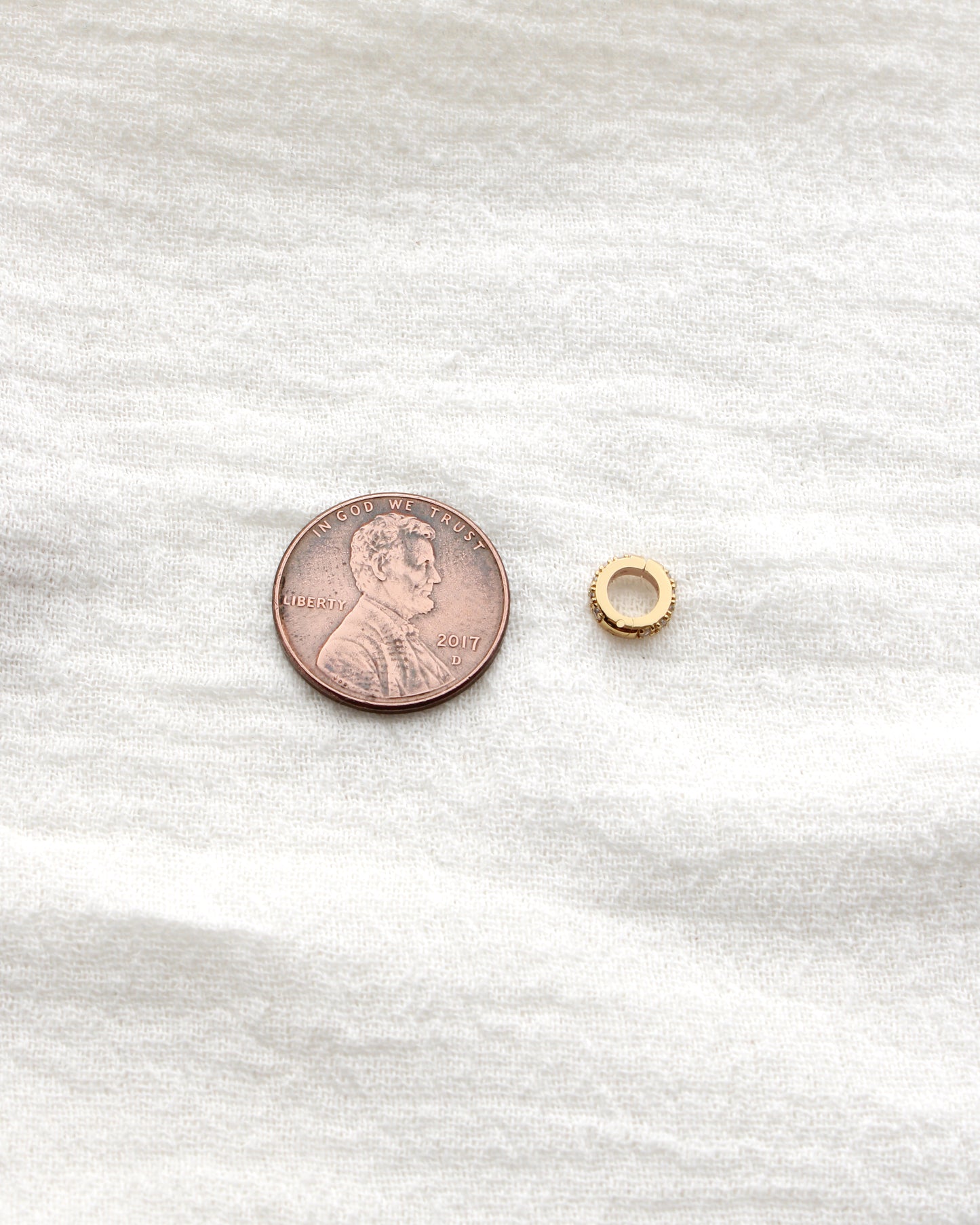 7mm Pave Circle Charm enhancer, F19