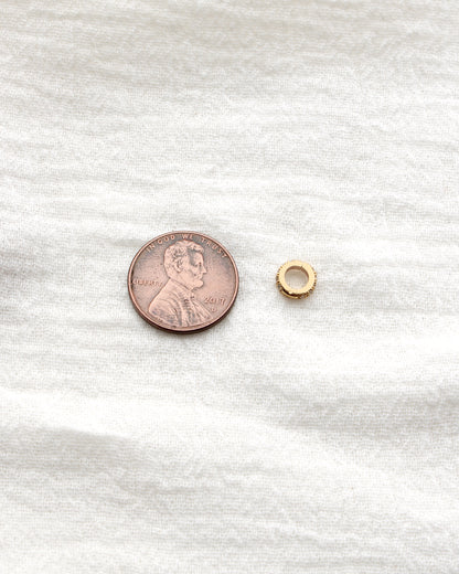 7mm Pave Circle Charm enhancer, F19