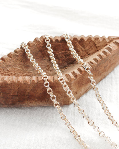 3.1mm Alternate Parallel Mixed Metal Cable Chain, M233