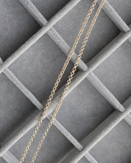 3.1mm Alternate Parallel Mixed Metal Cable Chain, M233