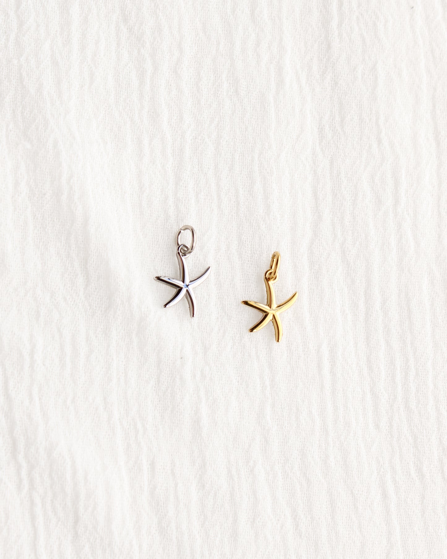 15mm Starfish PVD Charm with Cubic Zirconia, CH382