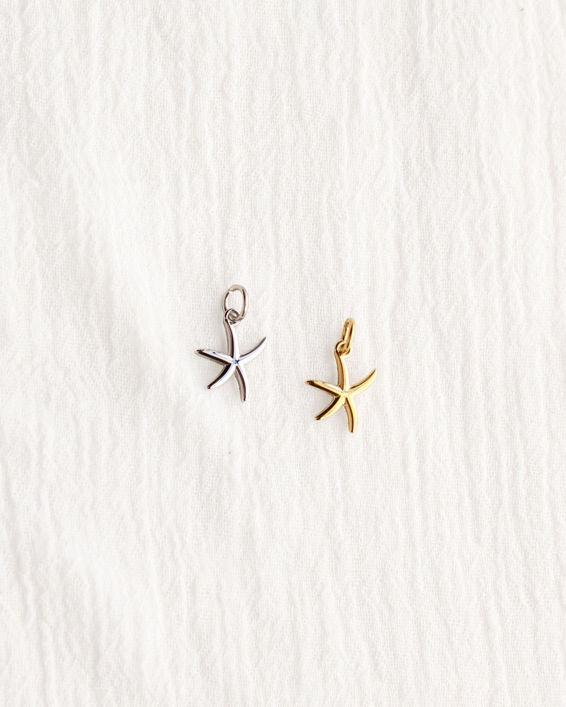 15mm Starfish PVD Charm with Cubic Zirconia, CH382
