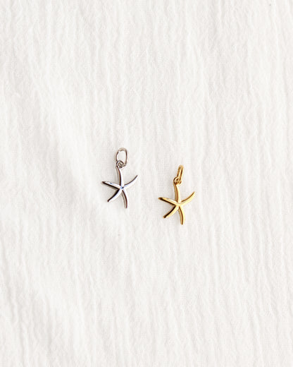 15mm Starfish PVD Charm with Cubic Zirconia, CH382