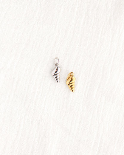 14mm Shell PVD Charm with Cubic Zirconia, CH380