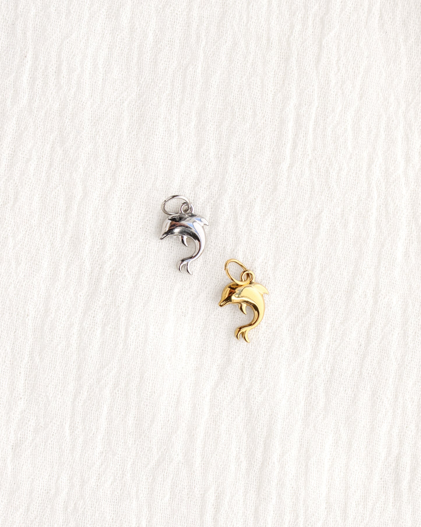 15mm Dolphin PVD Charm with Cubic Zirconia, CH381