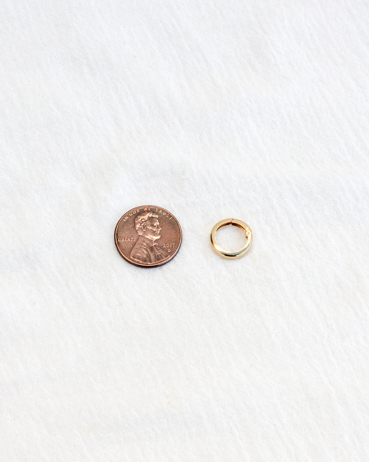12mm Plain Circle Push Gate Clasp, F21