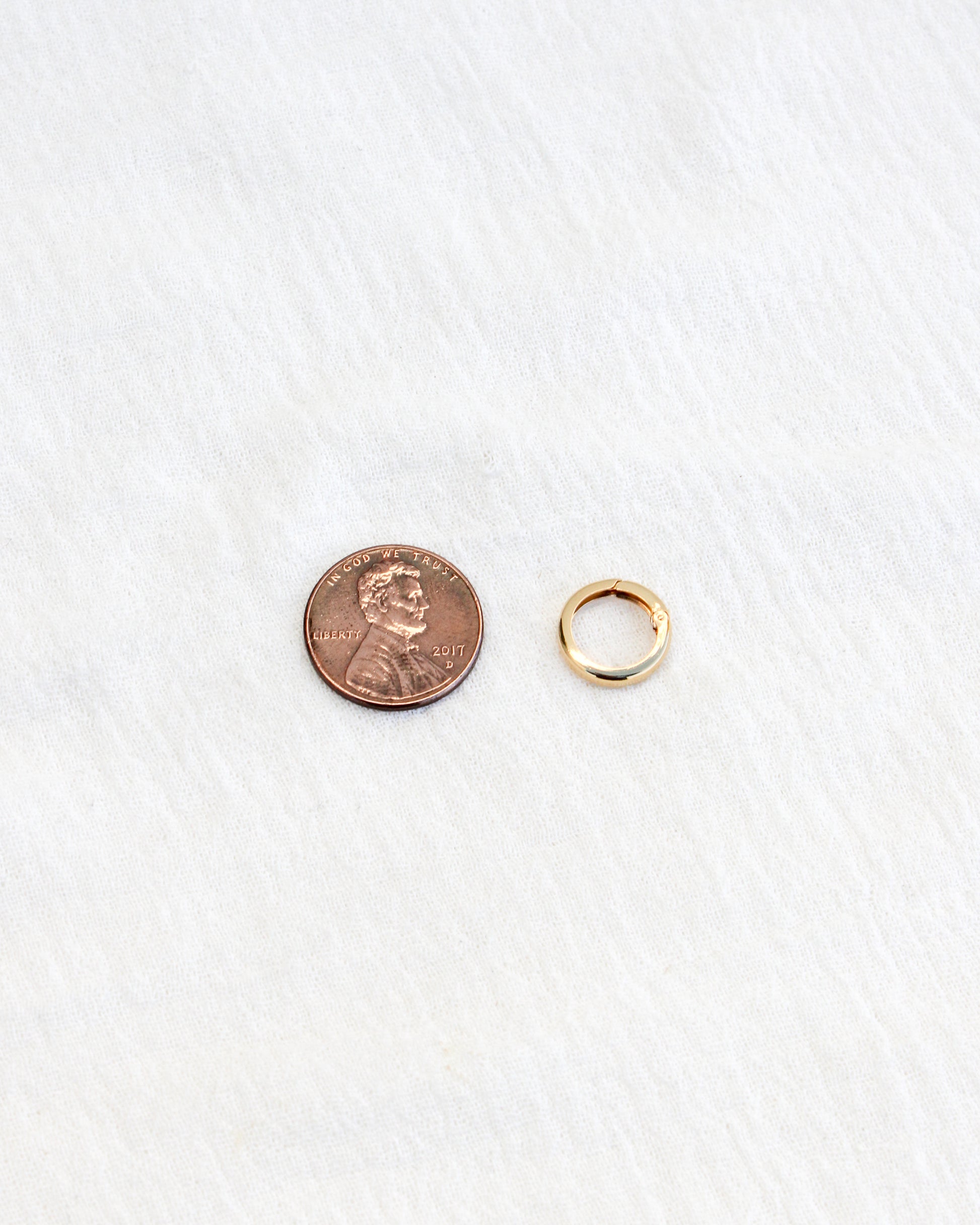 12mm Plain Circle Push Gate Clasp, F21