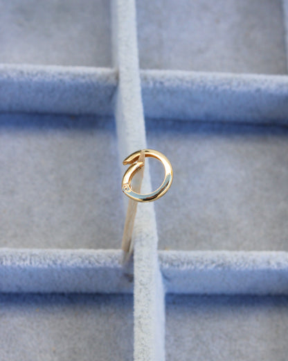 12mm Plain Circle Push Gate Clasp, F21