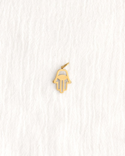 18mm Hamsa with Rhinestones PVD Charm, CH375