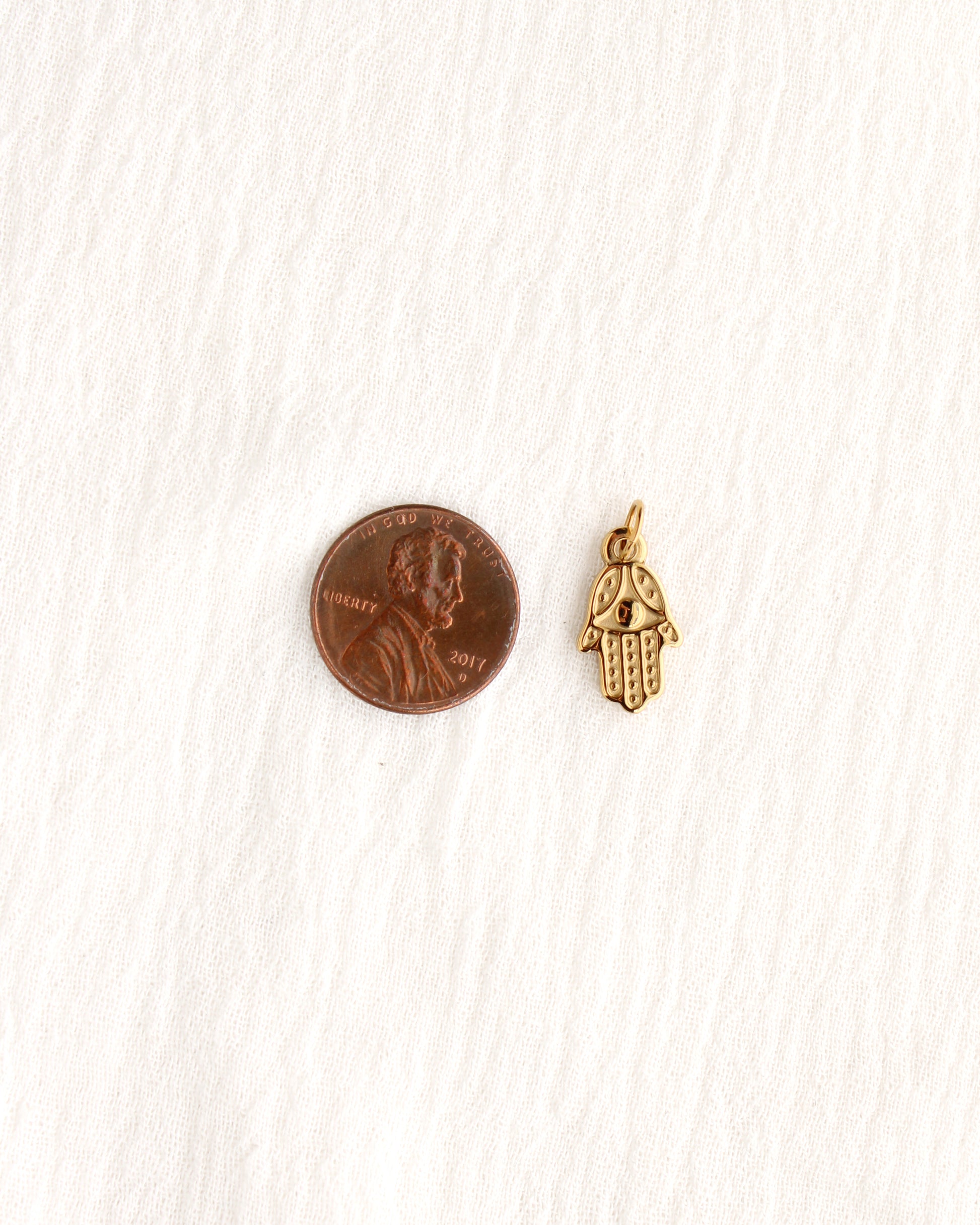 17mm Hamsa PVD Charm, CH376