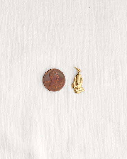 21mm Praying Hands PVD Charm, CH377