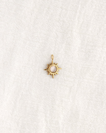 18mm Opal Sunburst PVD Charm, CH371