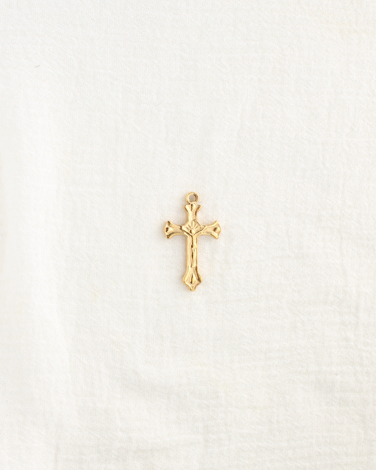 33mm Cross with Rising Sun PVD Charm, CH480