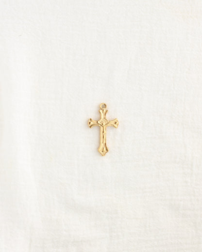 33mm Cross with Rising Sun PVD Charm, CH480