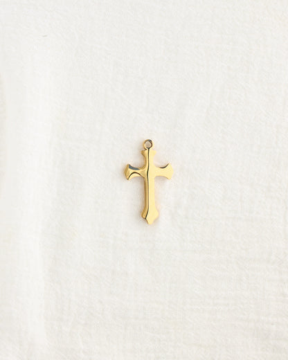 33mm Cross with Rising Sun PVD Charm, CH480