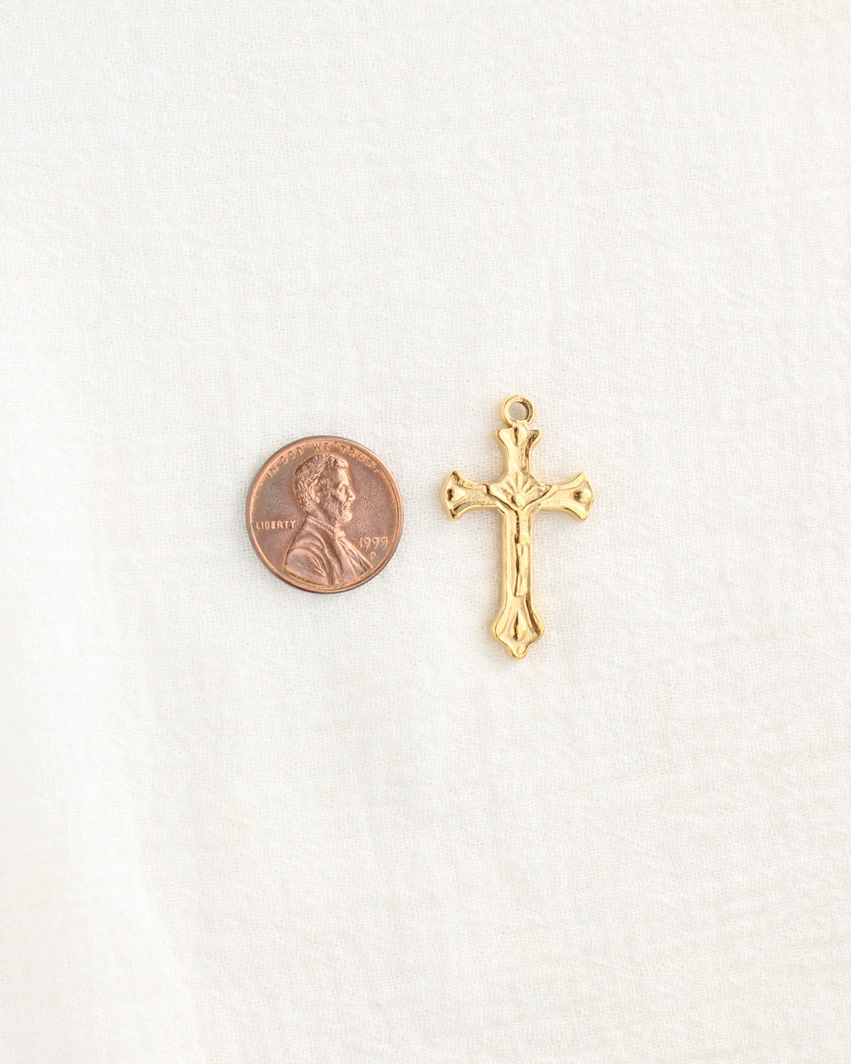 33mm Cross with Rising Sun PVD Charm, CH480