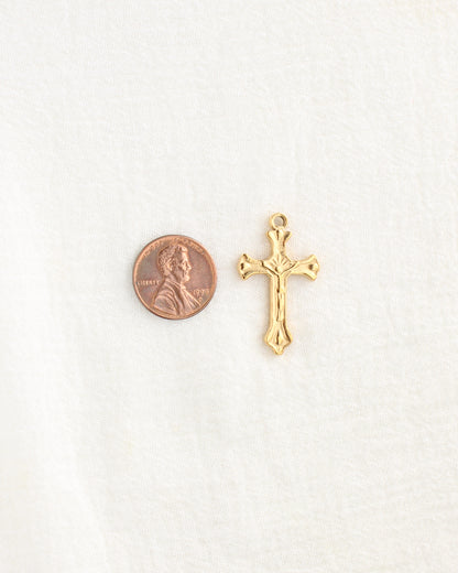 33mm Cross with Rising Sun PVD Charm, CH480