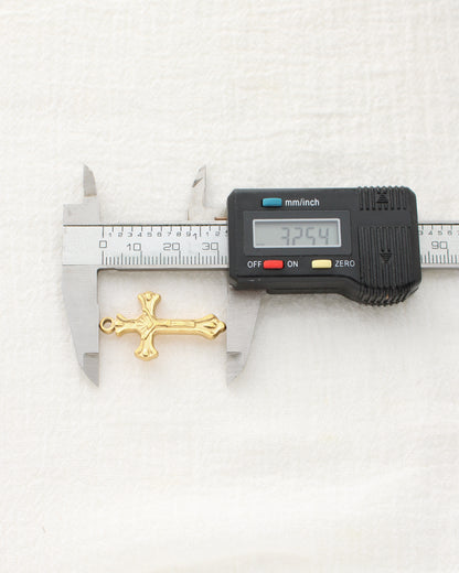 33mm Cross with Rising Sun PVD Charm, CH480