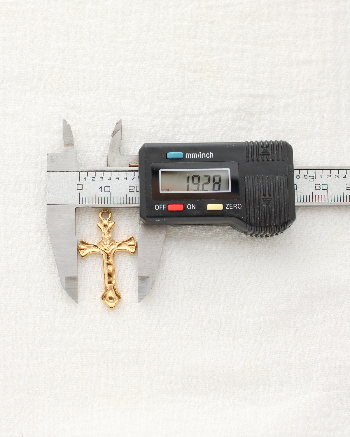 33mm Cross with Rising Sun PVD Charm, CH480