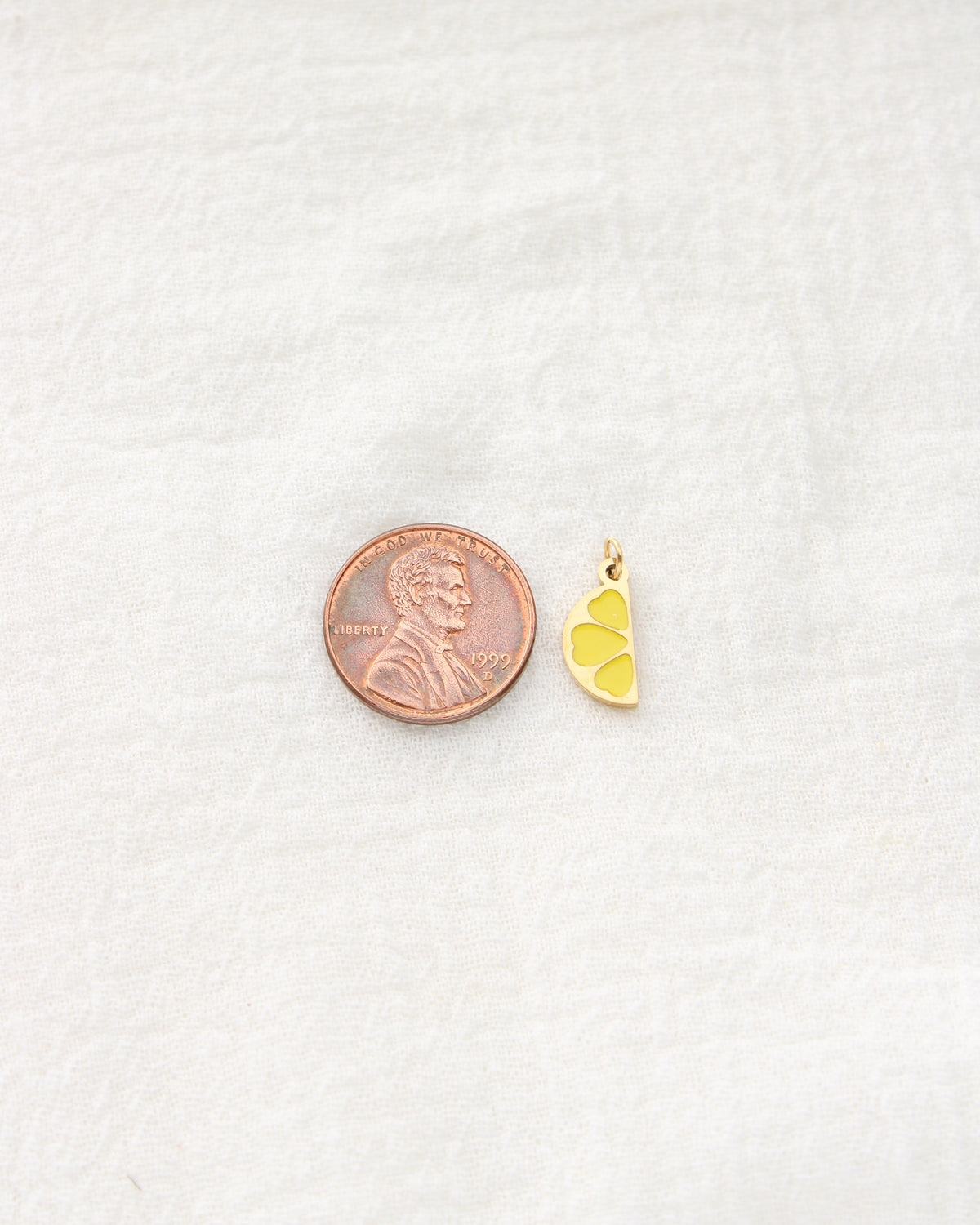 14mm Lemon Slice PVD Charm, CH465