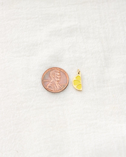14mm Lemon Slice PVD Charm, CH465