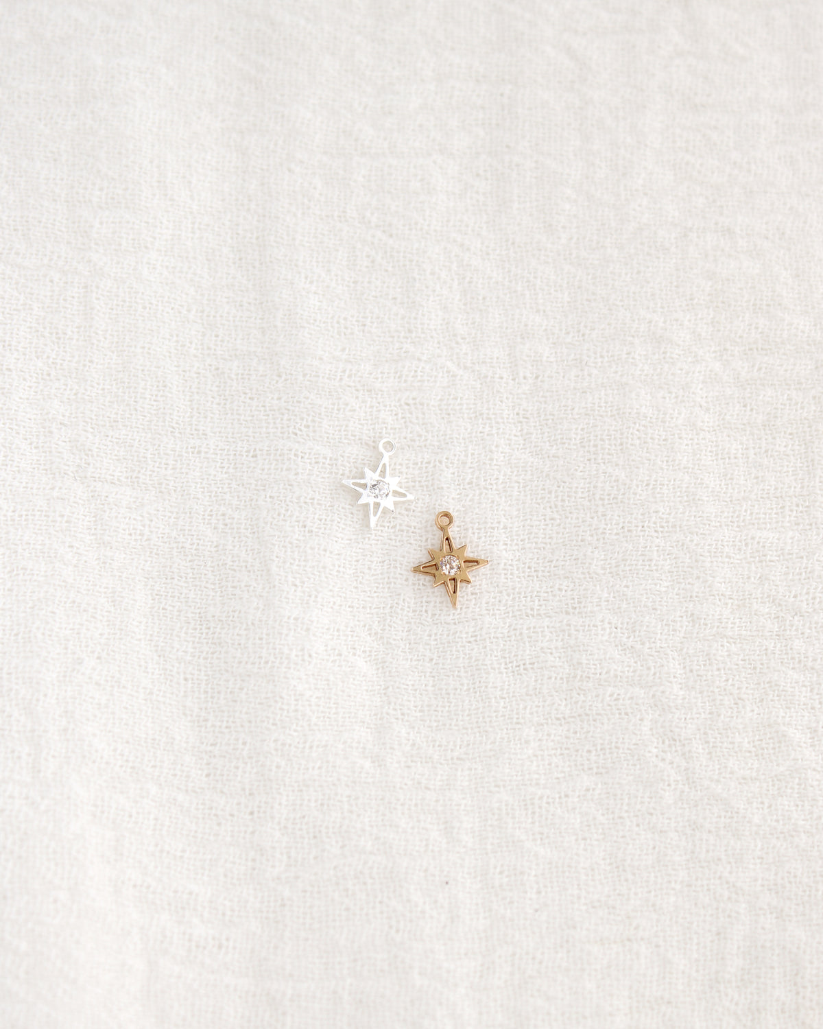 9mm North Star Charm w/ CZ, CH361