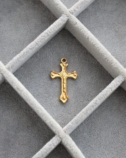 33mm Cross with Rising Sun PVD Charm, CH480