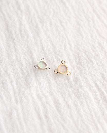 4mm White Opal Y Connector, CN493