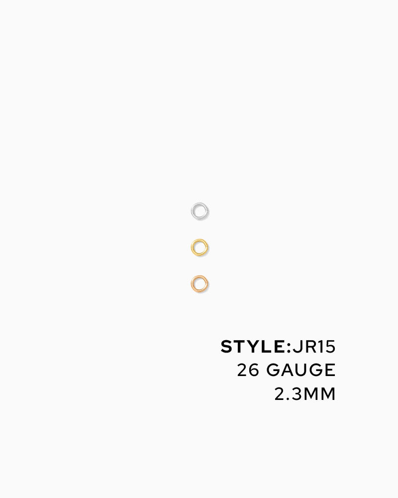 Jump Rings 2.3mm OD, 26g, JR15