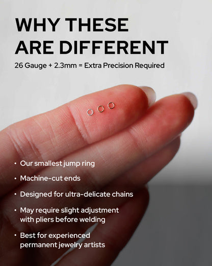 26 Gauge 2.3mm Machine-Cut Jump Rings, JR15 — Advanced