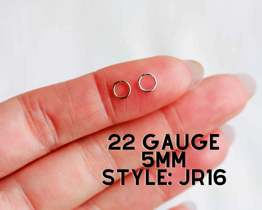 Jump Rings 5mm OD, 22g, JR16