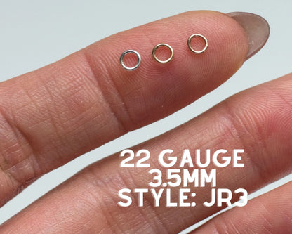 Jump Rings 3.5mm OD, 22g, JR3