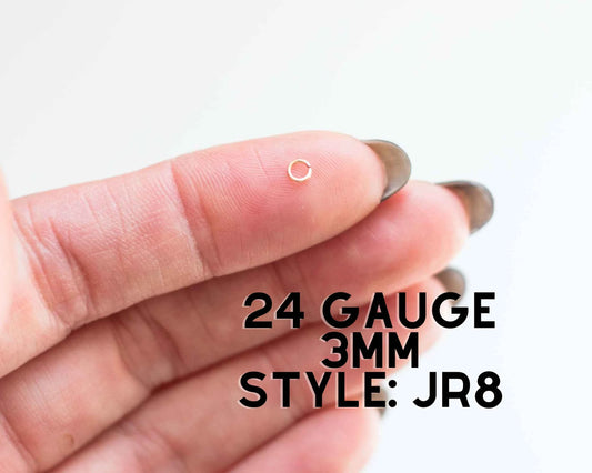 Jump Rings 3mm OD, 24g, JR8