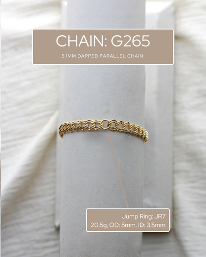 5.1mm dapped parallel chain, S265, G265