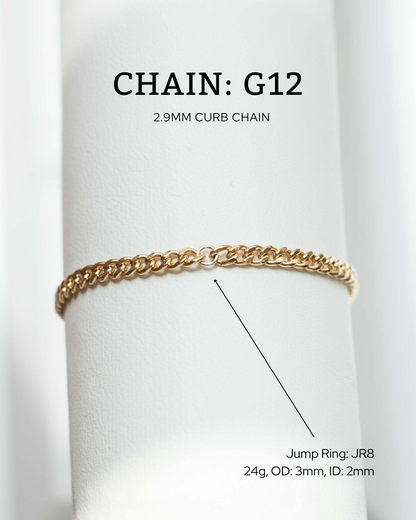 2.9mm Curb Chain, G12, R12