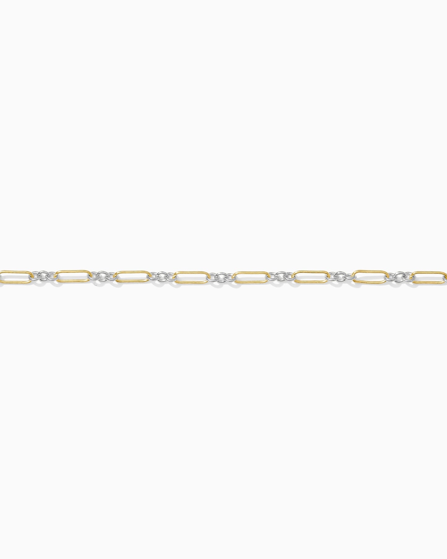 2.3mm Long and Short Mixed Metal Chain 1+3, M214