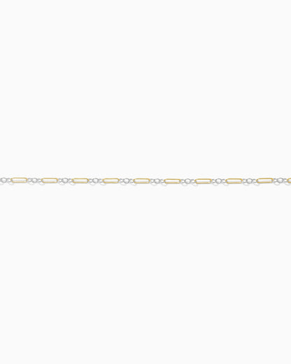 1.5mm Long and Short Mixed Metal Chain 1+3, M216