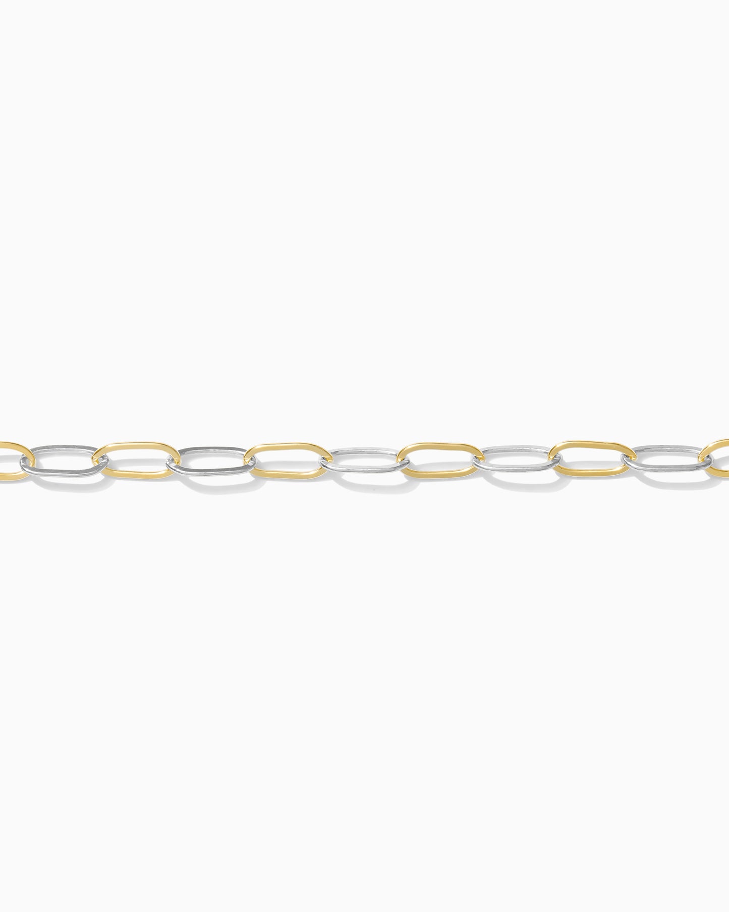 3.5mm Flat Paperclip Mixed Metal Chain, M242