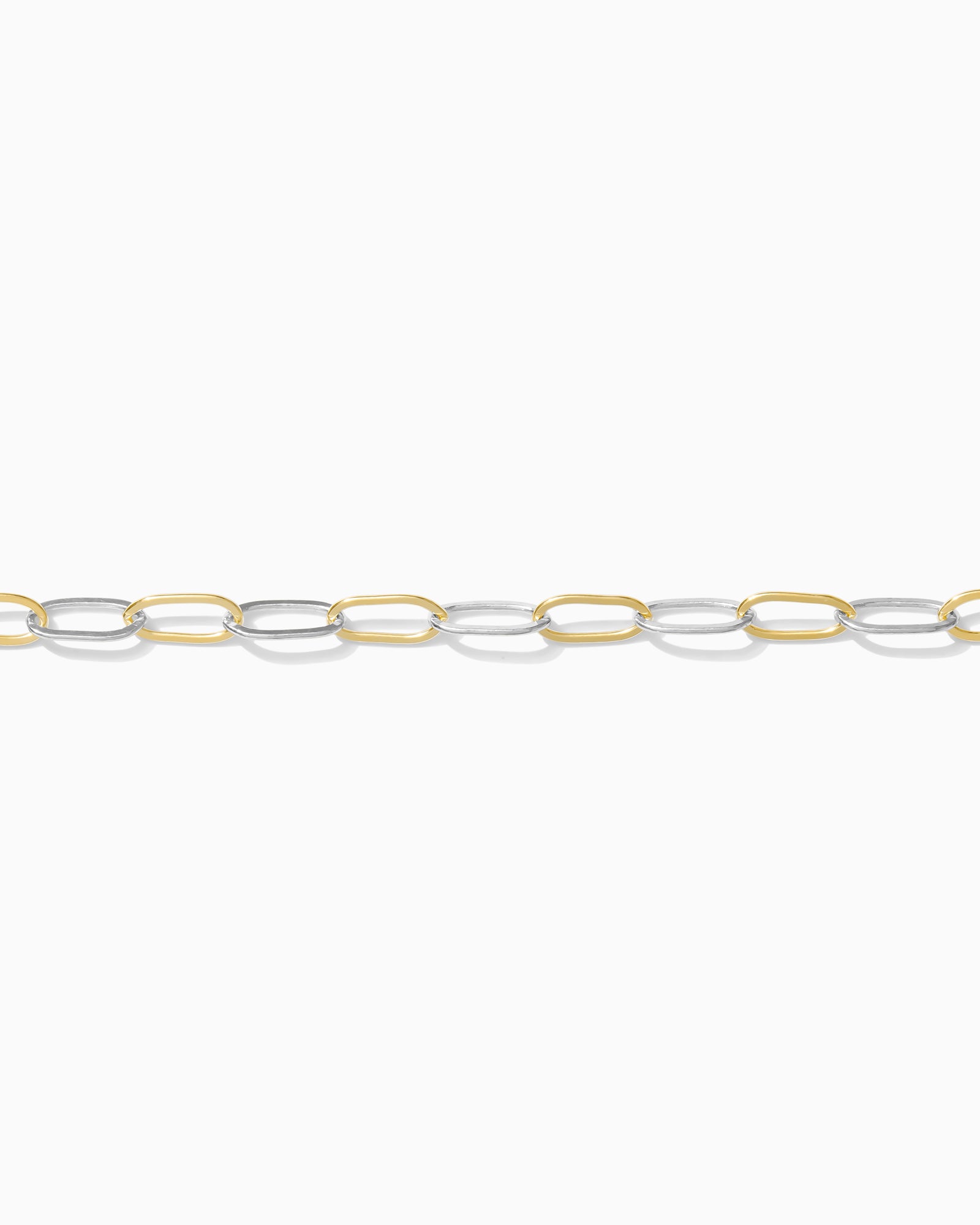 3.5mm Flat Paperclip Mixed Metal Chain, M242