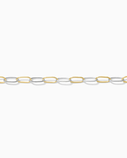 3.5mm Flat Paperclip Mixed Metal Chain, M242
