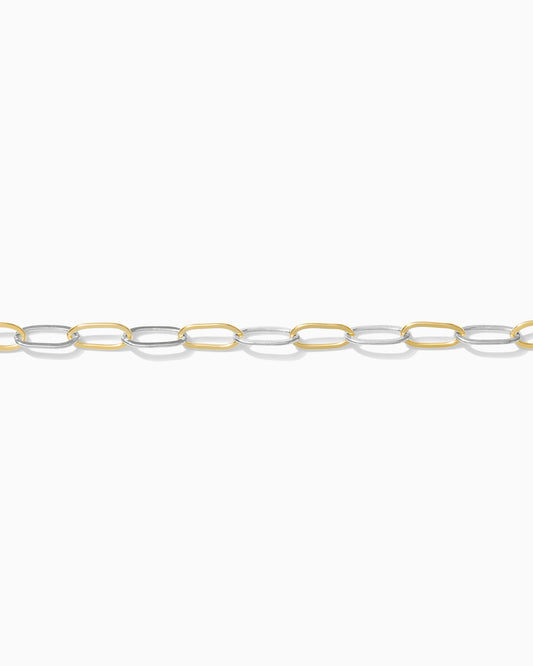 3.5mm Flat Paperclip Mixed Metal Chain, M242