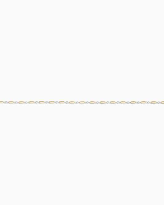 1.4mm long and short mixed metal chain 1+3,  M269