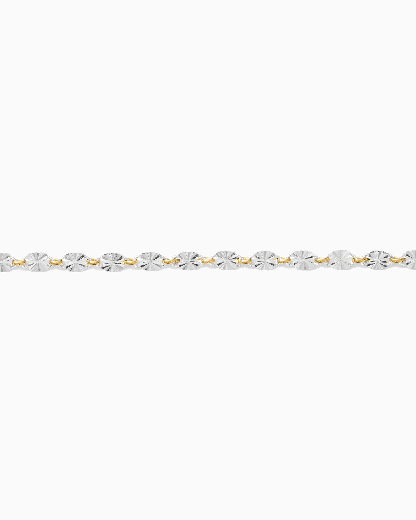 4.1mm mixed metal sunburst chain 1+1, M270