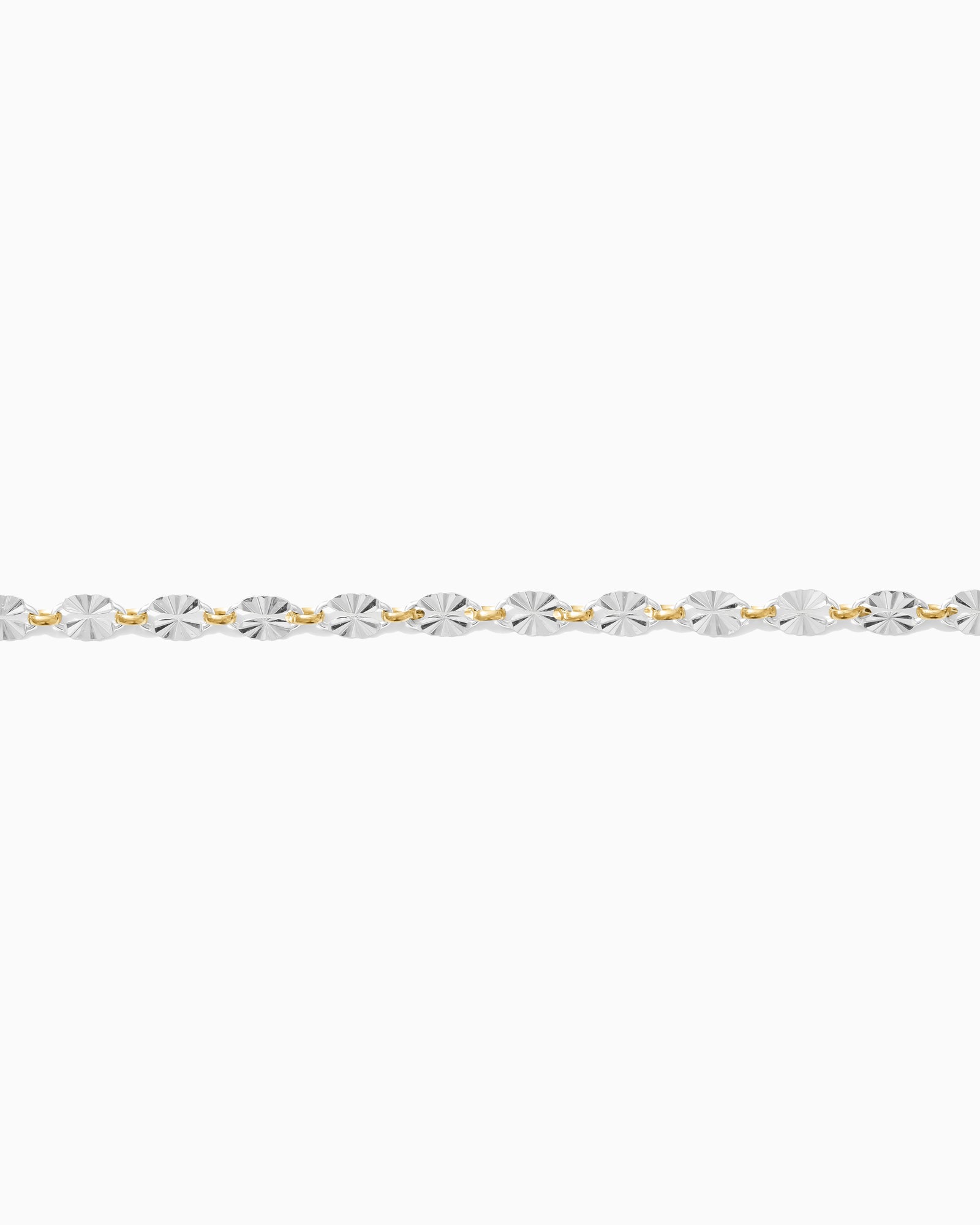 4.1mm mixed metal sunburst chain 1+1, M270